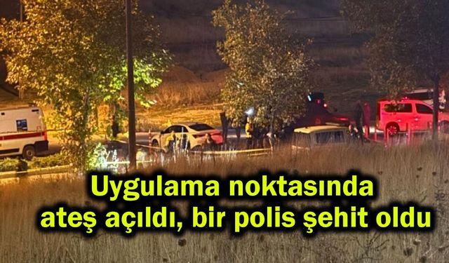Uygulama noktasında ateş açıldı, 1 polis şehit oldu (Video)