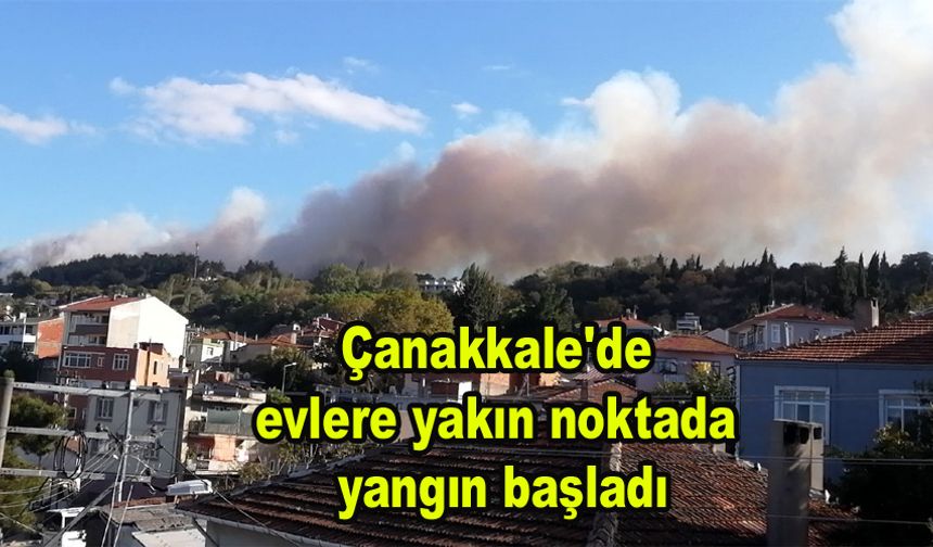 Çanakkale'de evlere yakın noktada yangın başladı