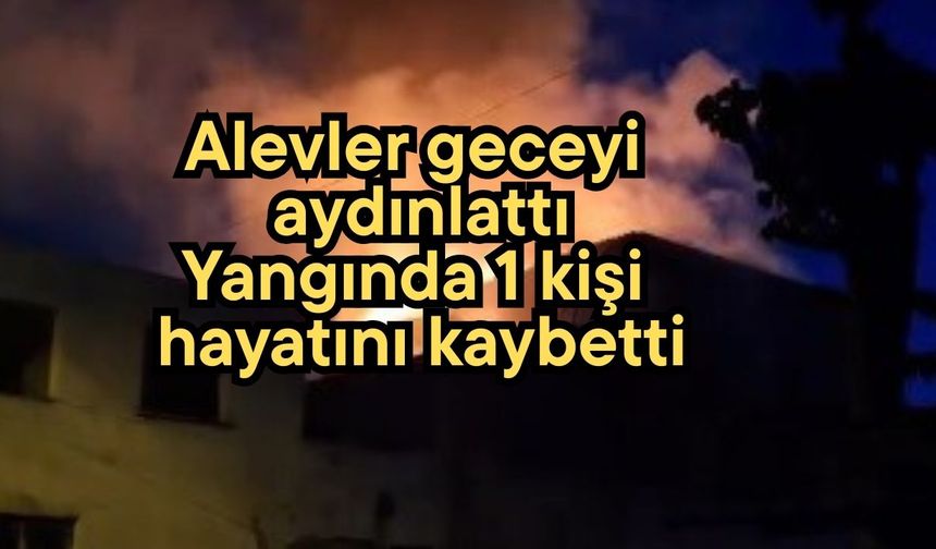 Alevler geceyi aydınlattı... Yangında 1 kişi hayatını kaybetti