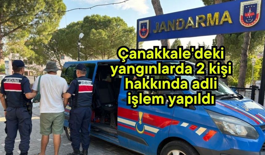 Çanakkale'deki yangınlarda 2 kişi hakkında adli işlem yapıldı