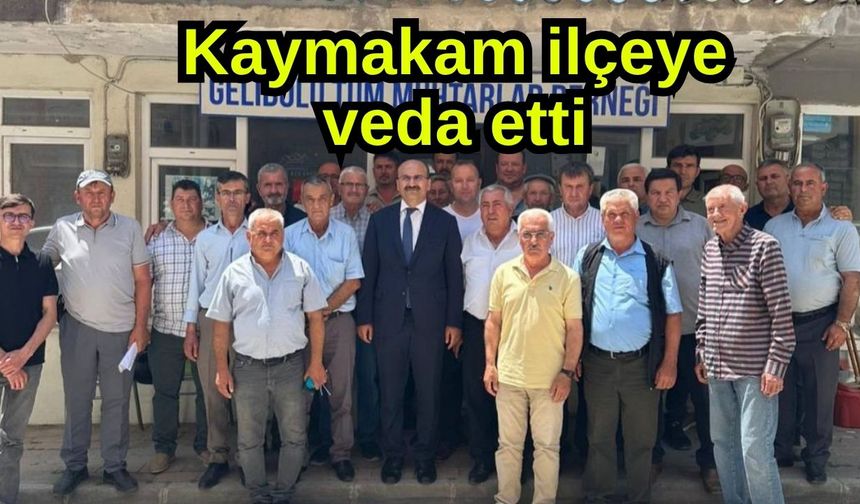 Kaymakam ilçeye veda etti