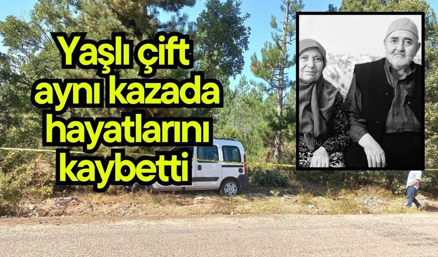 Yaşlı çift aynı kazada hayatlarını kaybetti