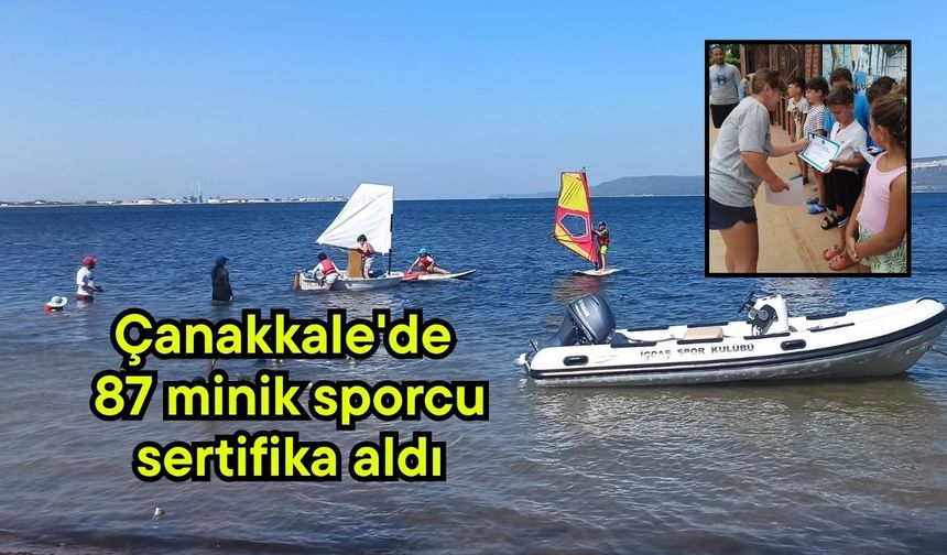 Çanakkale'de 87 minik sporcu sertifika aldı