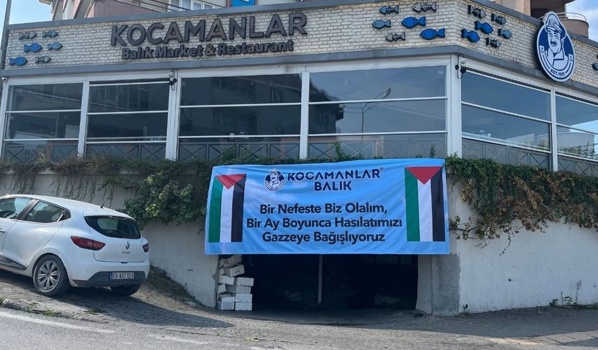 5 restoranın 1 aylık hasılatını Gazze'ye bağışlayacak