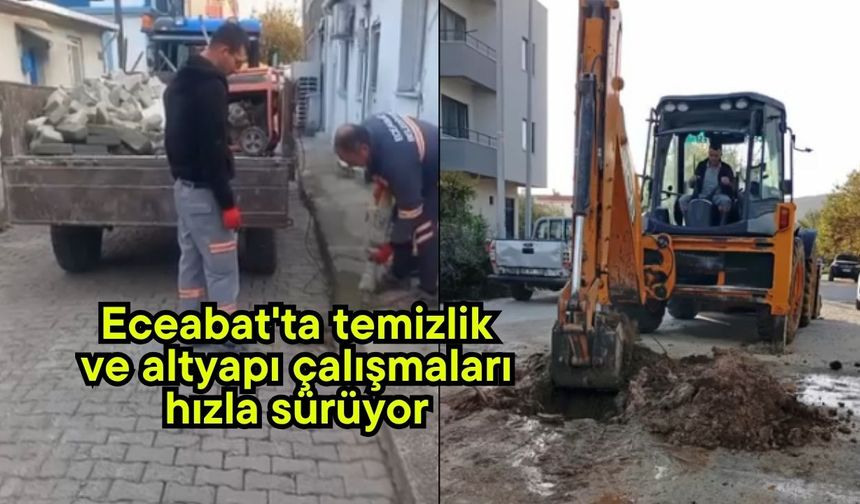 Eceabat'ta temizlik ve altyapı çalışmaları hızla sürüyor