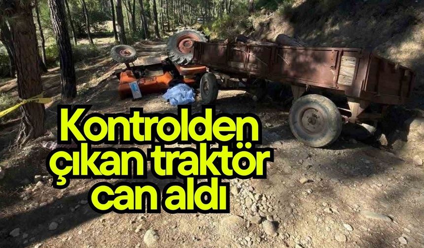Kontrolden çıkan traktör can aldı