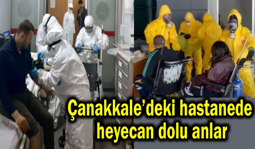Çanakkale’deki hastanede heyecan dolu anlar
