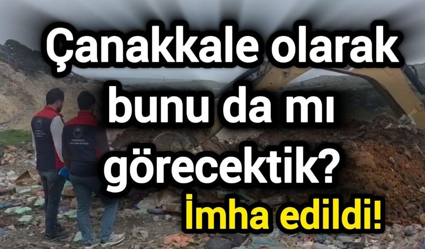 Çanakkale olarak bunu da mı görecektik? İmha edildi!