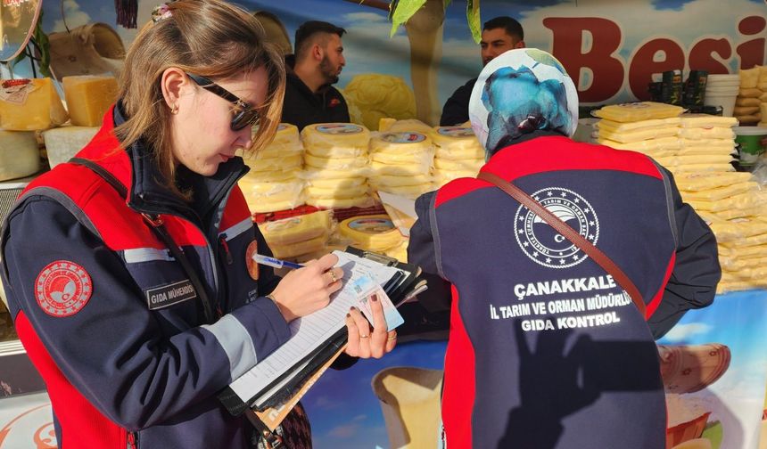 Çanakkale'de yöresel ürün festivalinde gıda denetimi
