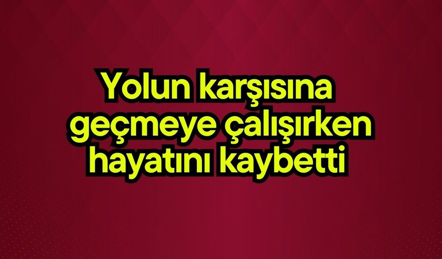 Yolun karşısına geçmeye çalışırken hayatını kaybetti