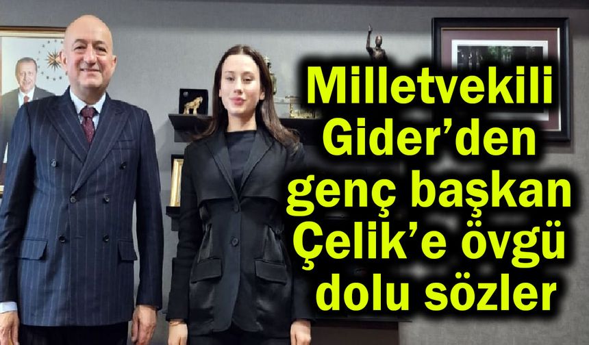 Çanakkale Milletvekili Gider’den Çelik’e övgü dolu sözler