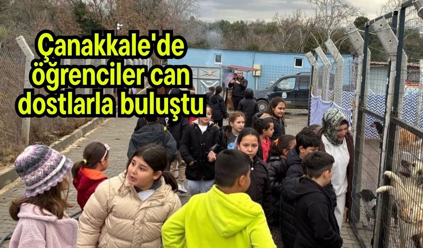 Çanakkale'de öğrenciler can dostlarla buluştu