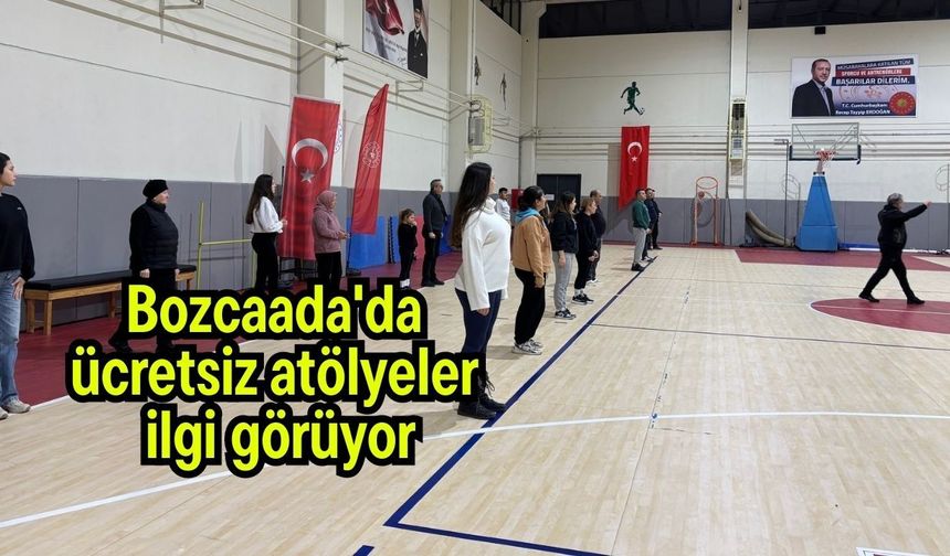 Bozcaada'da ücretsiz atölyeler ilgi görüyor