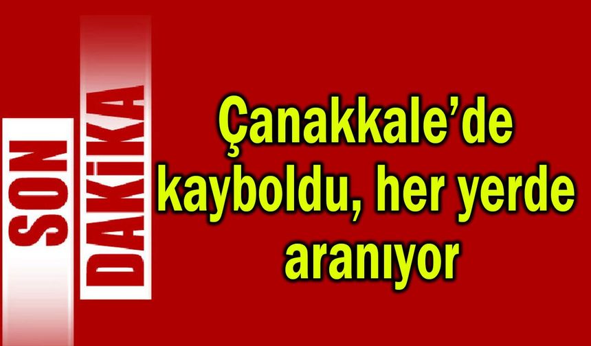Çanakkale’de kayboldu, her yerde aranıyor