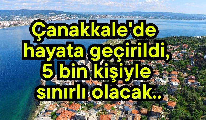 Çanakkale'de hayata geçirildi (Video)