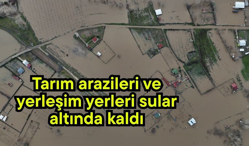 Tarım arazileri ve yerleşim yerleri sular altında kaldı