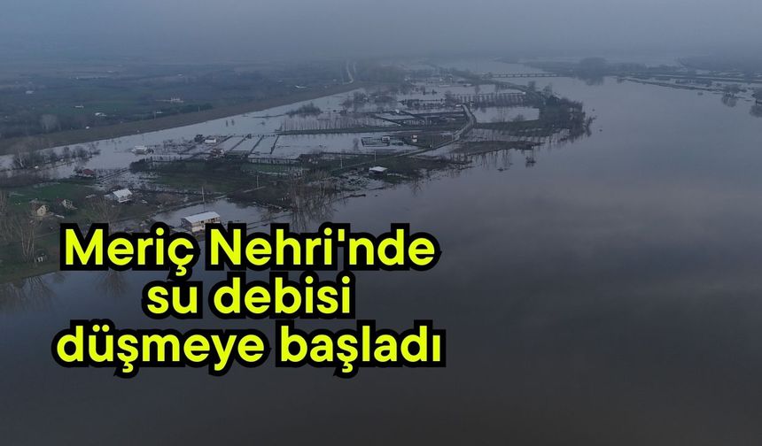 Meriç Nehri'nde su debisi düşmeye başladı (Video)