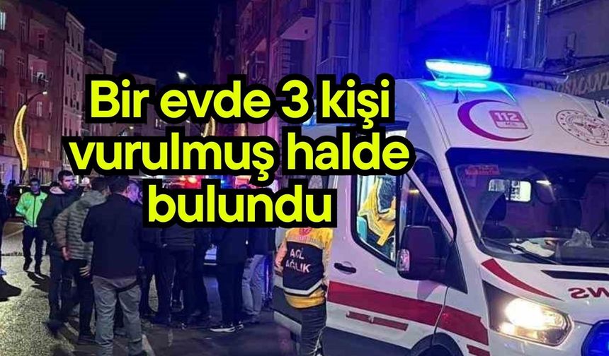 Bir evde 3 kişi vurulmuş halde bulundu