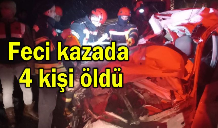 Feci kazada 4 kişi öldü (Video)