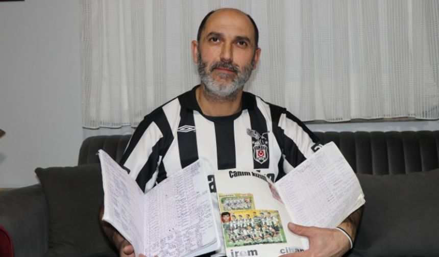 25 yıldır Beşiktaş’ın her maçını tek tek not ediyor