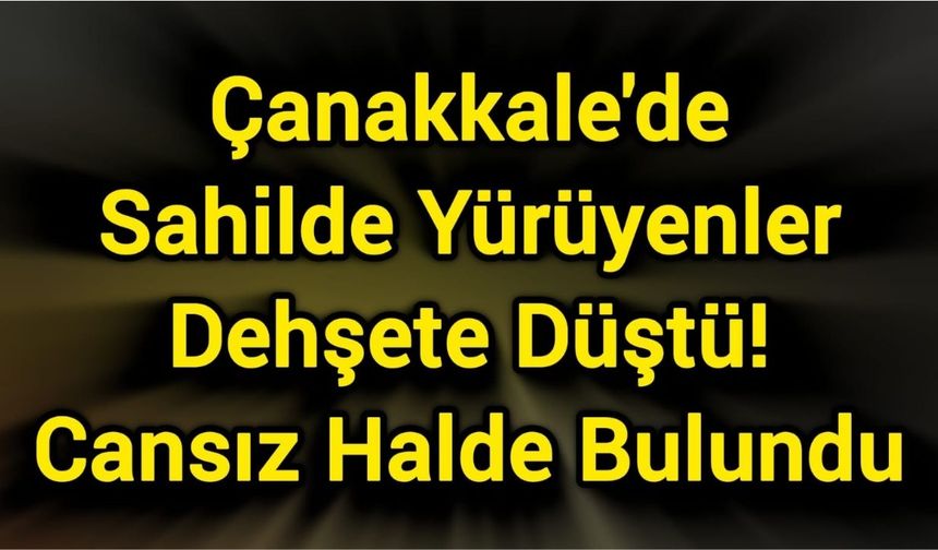 Çanakkale'de Sahilde Yürüyenler Dehşete Düştü! Cansız Halde Bulundu