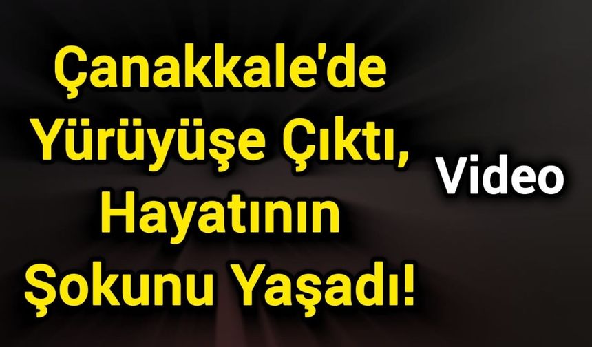 Çanakkale'de Yürüyüşe Çıktı, Hayatının Şokunu Yaşadı!
