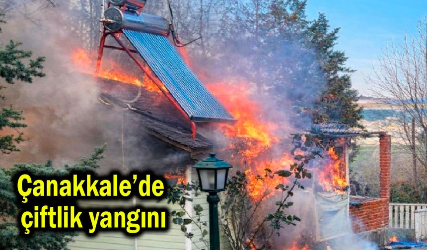 Çanakkale’de çiftlik yangını korkuttu