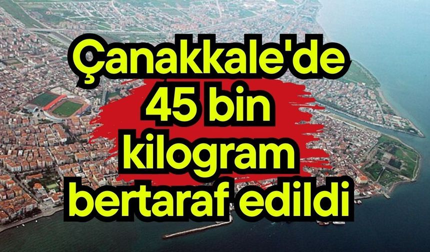 Çanakkale'de 45 bin kilogram bertaraf edildi