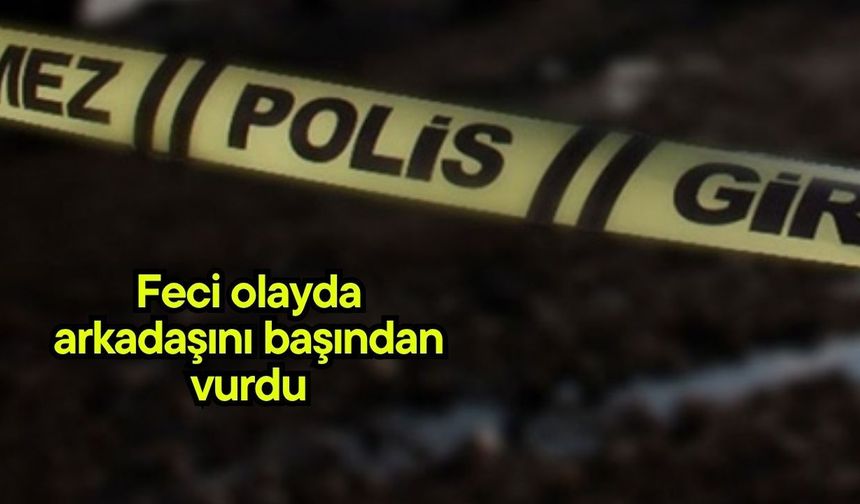 Feci olayda arkadaşını başından vurdu