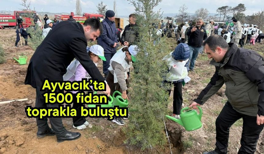 Ayvacık’ta 1500 fidan toprakla buluştu