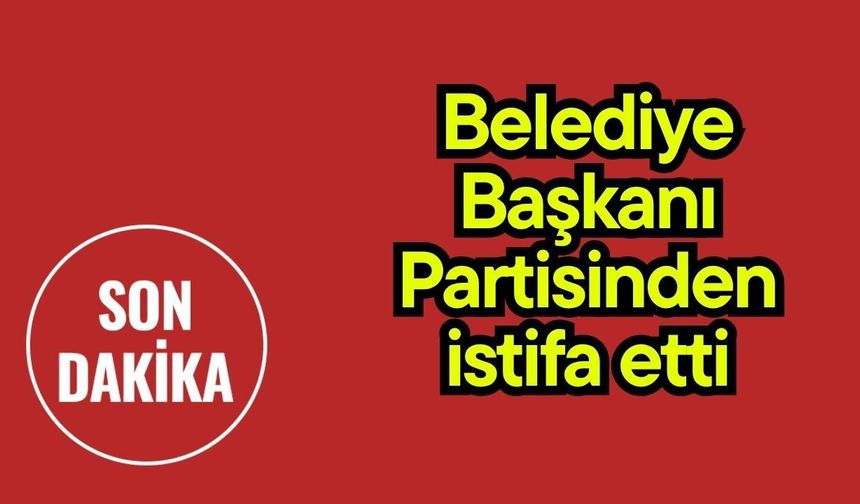 Belediye Başkanı Partisinden istifa etti