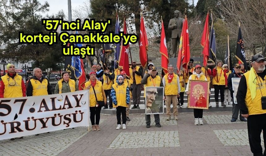 '57'nci Alay' korteji Çanakkale'ye ulaştı