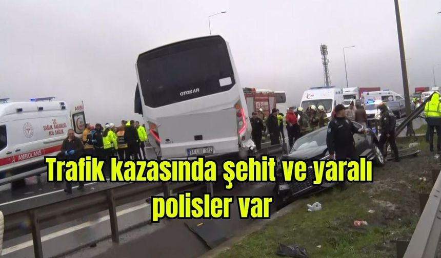 Trafik kazasında şehit ve yaralı polisler var (Video)