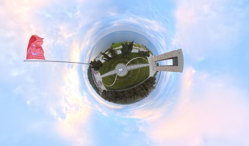 Şehitler Abidesi 360 derece kamera ile görüntülendi (Video)
