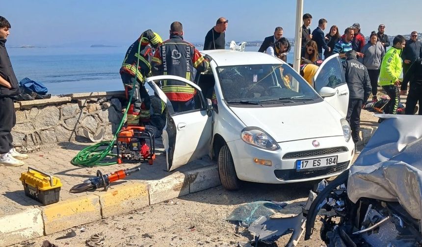 İki otomobilin çarpıştığı kazada lise öğrencisi hayatını kaybetti (Video)