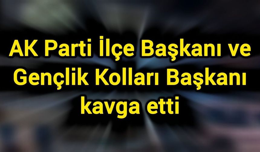 AK Parti İlçe Başkanı ve Gençlik Kolları Başkanı kavga etti