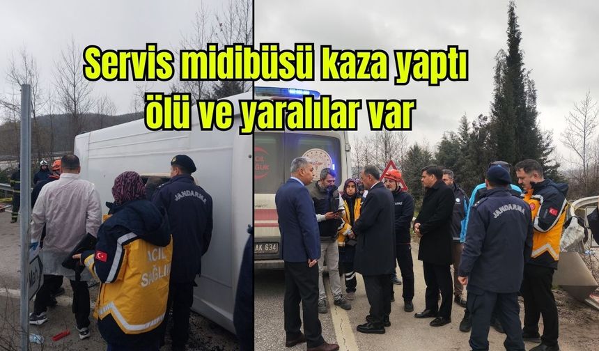 Servis midibüsü kaza yaptı, ölü ve yaralılar var (Video)