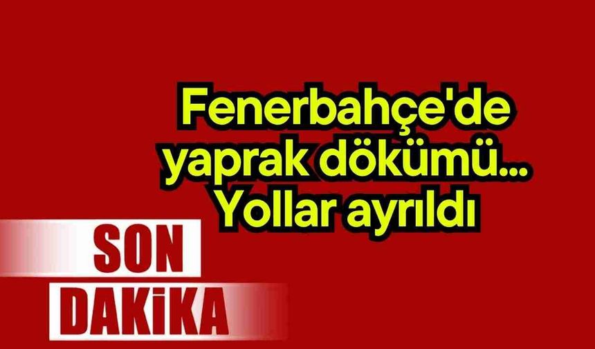 Fenerbahçe'de yaprak dökümü... Yollar ayrıldı