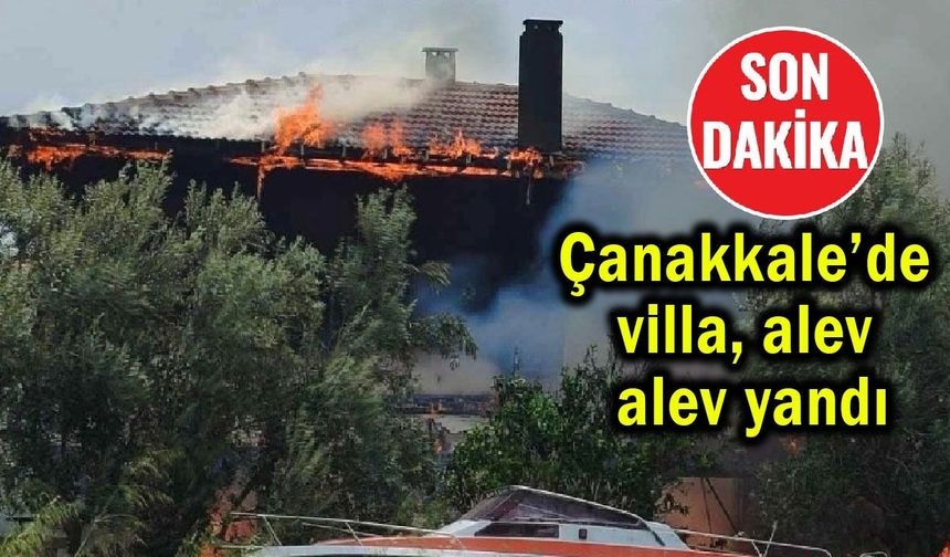 Çanakkale’de villa alev alev yandı
