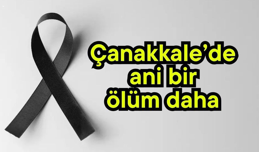 Çanakkale’de ani bir ölüm daha