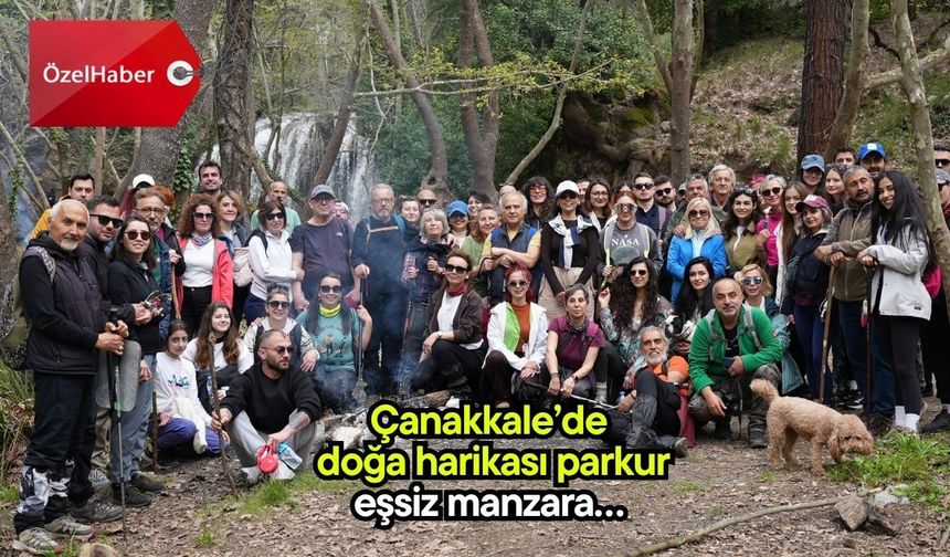 Çanakkale’de doğa harikası parkur, eşsiz manzara… (Video)