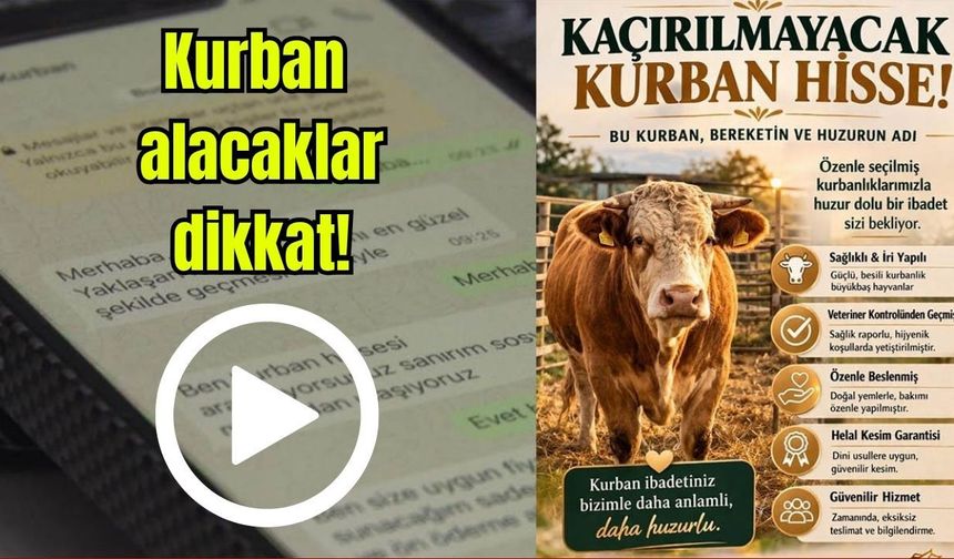 Kurbanlık alacaklar dikkat! (Video)