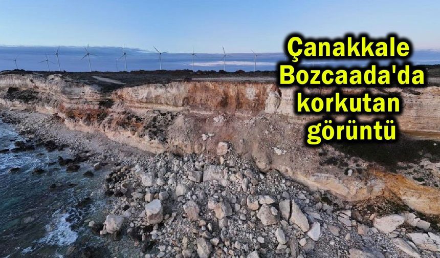 Çanakkale Bozcaada'da korkutan görüntü!