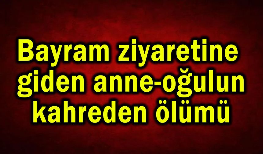 Anne-oğulun kahreden  ölümü