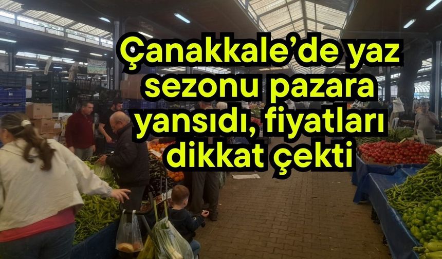 Çanakkale’de yaz sezonu pazara yansıdı, fiyatları dikkat çekti