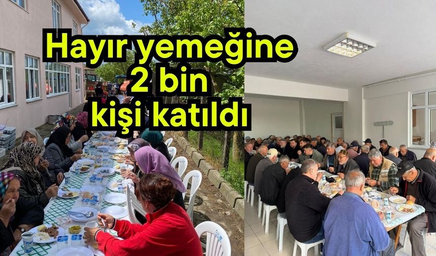 Hayır yemeğine 2 bin kişi katıldı