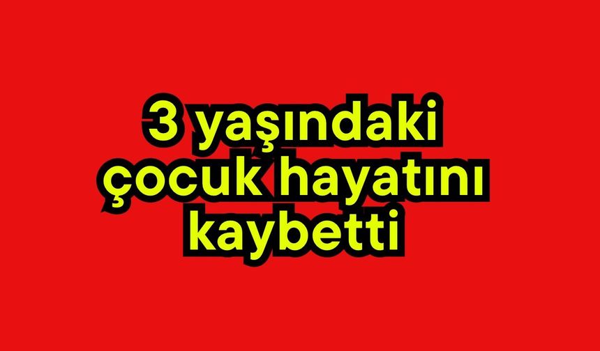 3 yaşındaki çocuk hayatını kaybetti