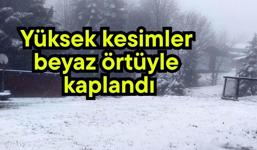 Yüksek kesimler beyaz örtüyle kaplandı (Video)