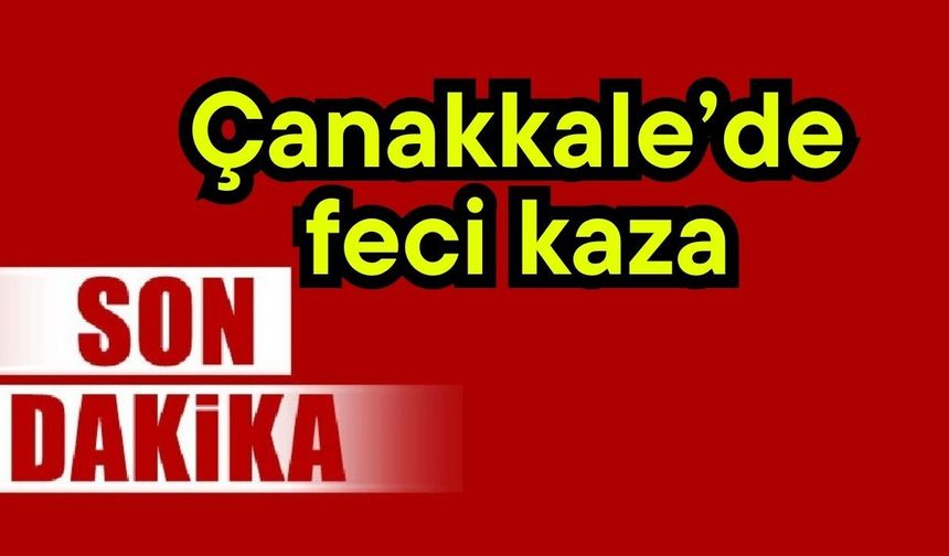 Çanakkale'de feci kaza