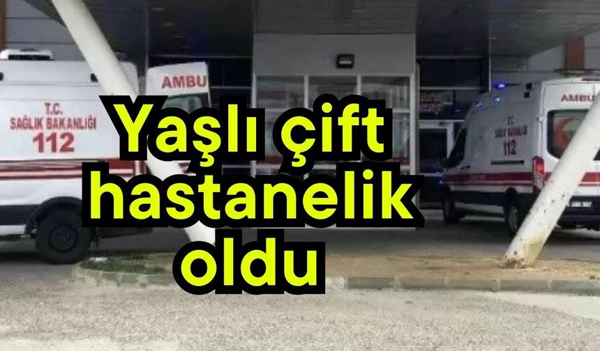 Yaşlı çift hastanelik oldu